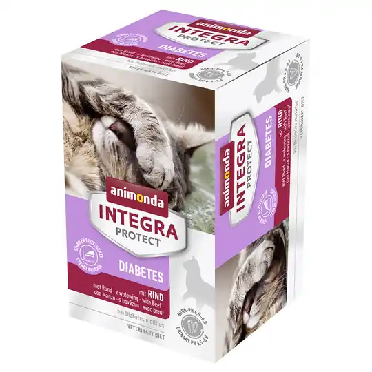 Animonda Integra Protect Adult Diabetes 6 x 100 g portionsform - Nötkött Endast idag