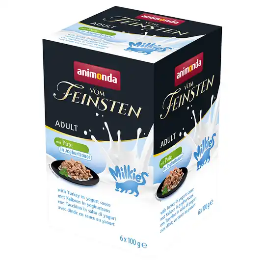 Populärt val Animonda Vom Feinsten Adult Milkies in Sauce 6 x 100 g - Kalkon i yoghurtsås