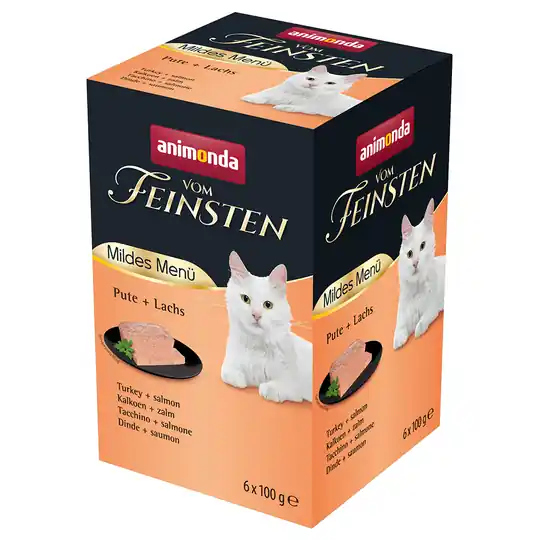 Animonda vom Feinsten Mild Menu Adult 6 x 100 g - Kalkon & lax Populär