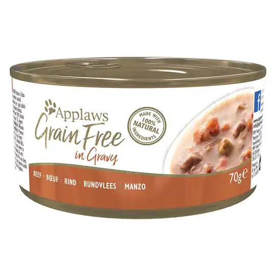 Applaws Grainfree in Gravy 6 x 70 g - Nötkött Rabatter