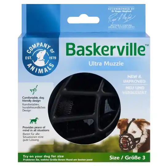 Beställ nu Baskerville Ultra 2.0 munkorg - Stl. 3 t.ex. border collie, schnauzer
