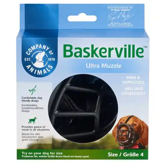Billigare Baskerville Ultra 2.0 munkorg - Stl. 4 t.ex. dalmatiner, pointer