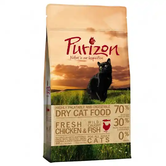 Populärt val Blandat provpack Purizon Adult 2 x 400 g Chicken & Fish och Fish