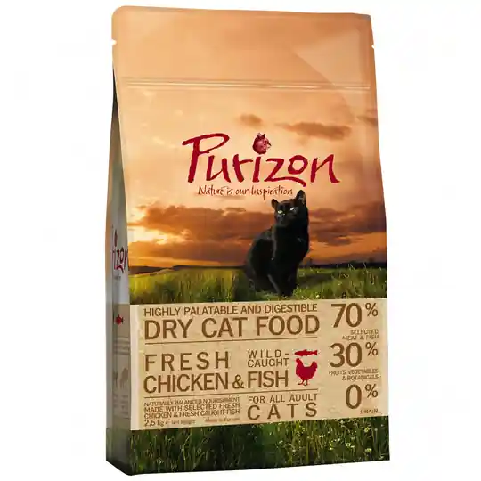 Bästa pris Blandat provpack Purizon Adult 3 x 2,5 kg - II Chicken & Fish, Fish och Wild Boar