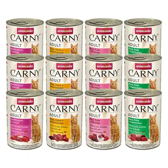 Kampanjpris Blandpack Animonda Carny Adult 12 x 400 g - Blandpack I (4 sorter)
