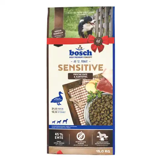 bosch Sensitive Anka & potatis - 15 kg Lågt pris