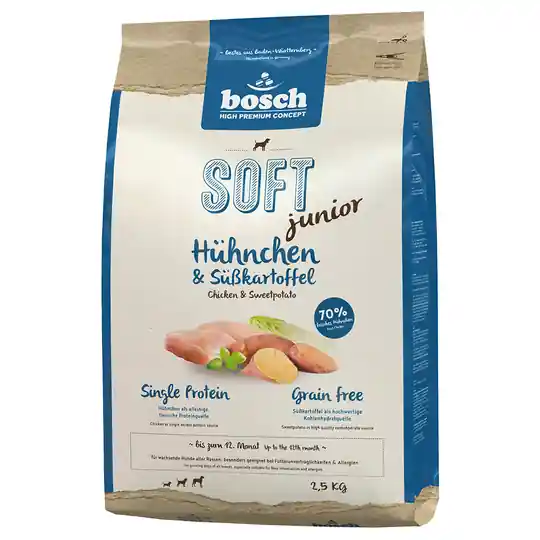 Sänkt pris bosch Soft Junior Kyckling & sötpotatis - 2,5 kg