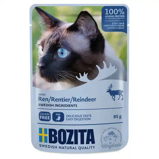 Begränsat erbjudande Bozita bitar i gelé Pouch 12 x 85 g - Älg