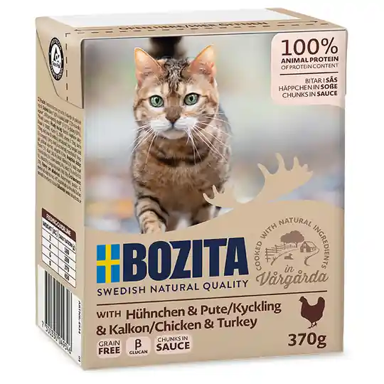 Kundfavorit Bozita bitar i sås 6 x 370 g Kyckling & kalkon