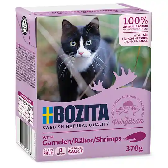 Nedsatt pris Bozita bitar i sås 6 x 370 g Räkor