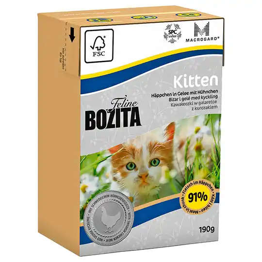 Begränsat erbjudande Bozita Kitten bitar i sås kattmat - Ekonomipack 32 x 190 g