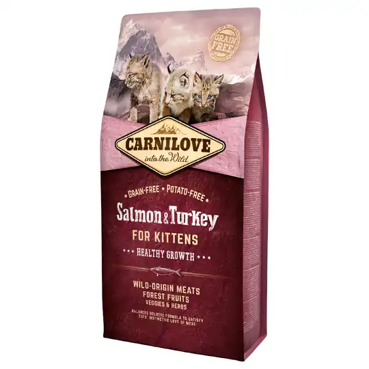 Billig Carnilove Salmon & Turkey Kittens Healthy Growth - 6 kg