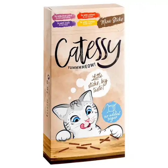 Catessy Mini-Sticks - Ekonomipack 36 x 4 olika Mini-Sticks (à 2 g) Kampanj