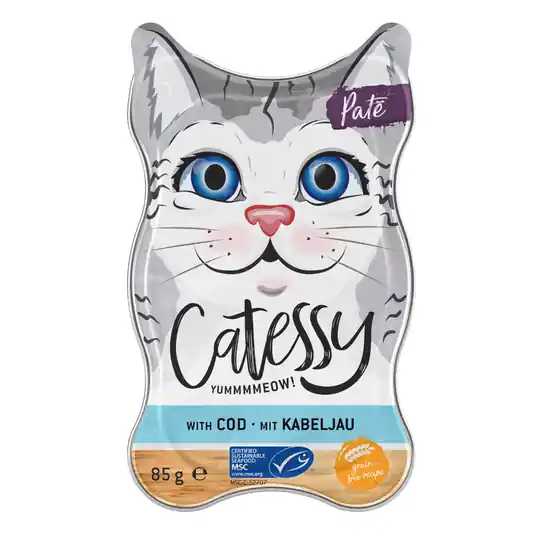 Begränsad tid Catessy Paté med MSC torsk - 18 x 85 g
