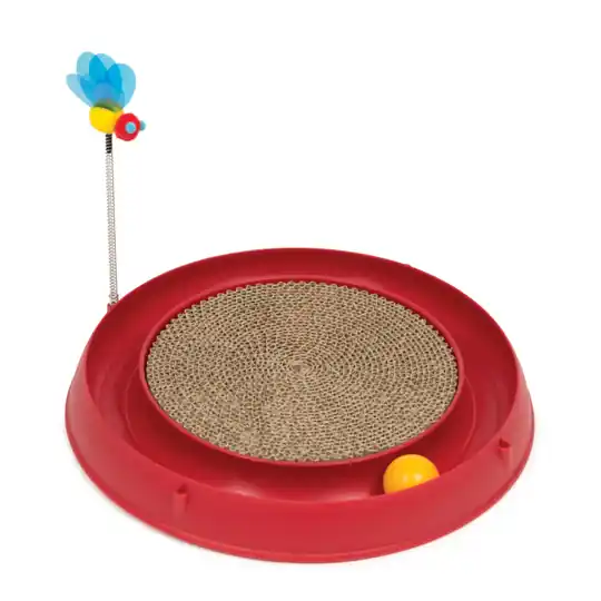Catit Play-N-Scratch - 3 in 1 - Röd ca Ø 36 x H 25 cm Erbjudande