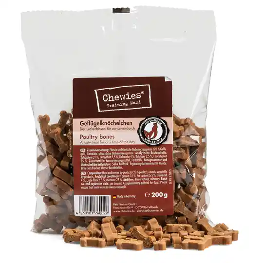 Chewies Bones belöningsgodis (halvfuktigt) - Ekonomipack Fågel, 4 x 200 g Utförsäljning