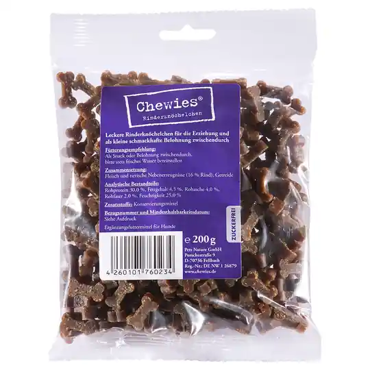 Populärt val Chewies Bones belöningsgodis (halvfuktigt) - Ekonomipack Nötkött, 4 x 200 g