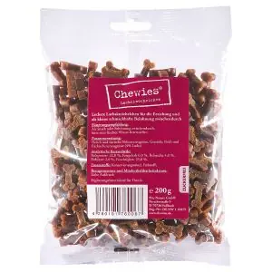 Chewies Bones belöningsgodis (halvfuktigt) - Lax, 200 g Premium