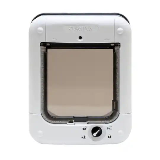 Closer Pets Mikrochip 360W kattlucka - Kattlucka vit (360W) Expressleverans