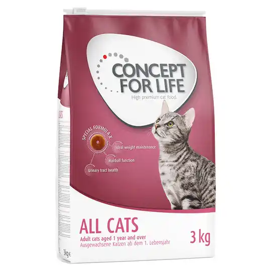 Begränsat erbjudande Concept for Life All Cats - förbättrad formel! - 3 kg