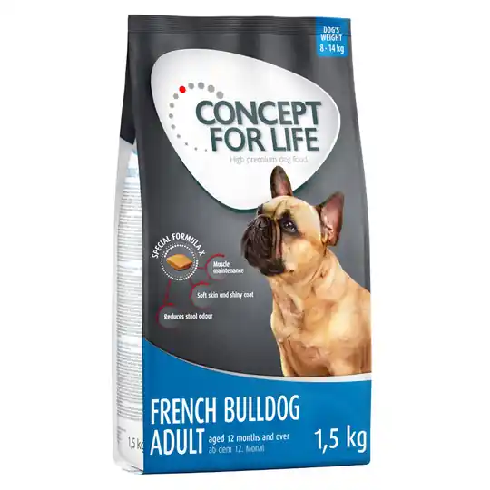 Endast denna vecka Concept for Life French Bulldog Adult - 1,5 kg