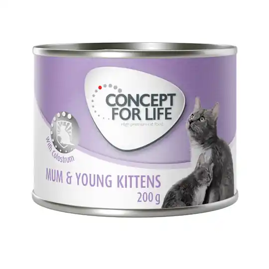 Concept for Life Mum & Young Kittens Mousse - 6 x 200 g Billigare
