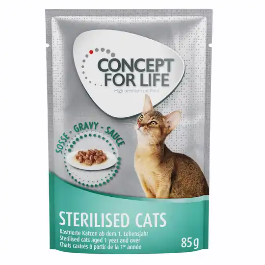 Beställ nu Concept for Life Sterilised Cats - i sås - 12 x 85 g