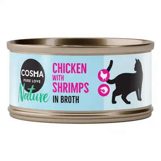 Cosma Nature 6 x 70 g - Kycklingbröst & räkor Rabatt