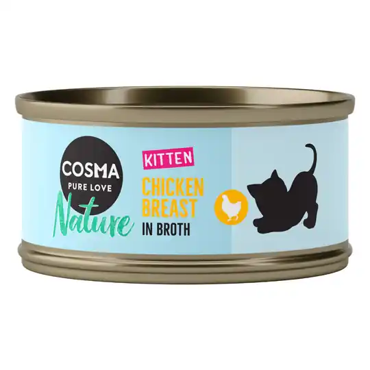 Köp online Cosma Nature Kitten 6 x 70 g - Kyckling