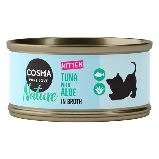 Köp online Cosma Nature Kitten 6 x 70 g Blandpack 3 sorter