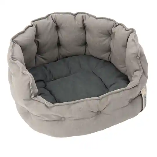 Cozy ecoLIFE grå hundsäng - L 80 x B 72 x H 31 cm Extra rabatt