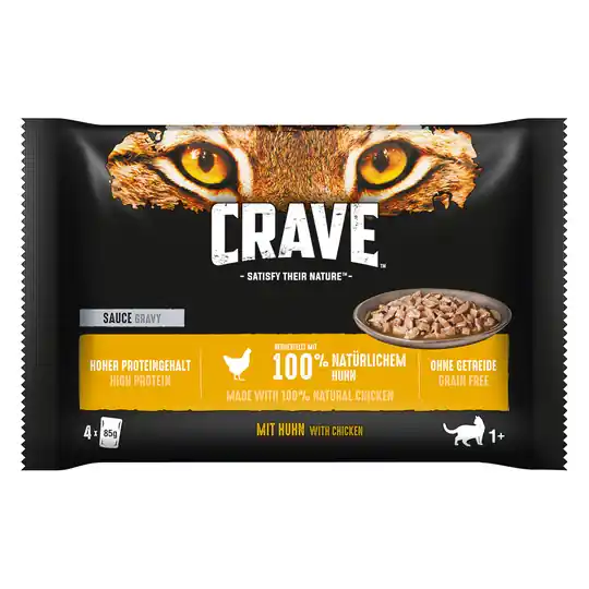 Crave Cat Pouch Multipack 4 x 85 g - Sås Chicken Populärt val