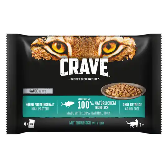 Kampanjpris Crave Cat Pouch Multipack 4 x 85 g - Sås Tuna