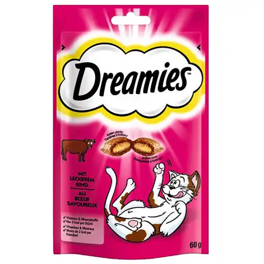 Begränsat antal Dreamies Cat Treats 60 g - Nötkött (60 g)