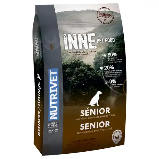 Endast idag Ekonomipack 2 x 12 kg Nutrivet Inne Dog hundfoder - Dog Senior