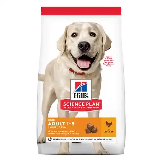 Ekonomipack 2 x Hill‘s Science Plan hundfoder - Adult Light Large Breed Chicken (2 x 14 kg) Endast denna vecka