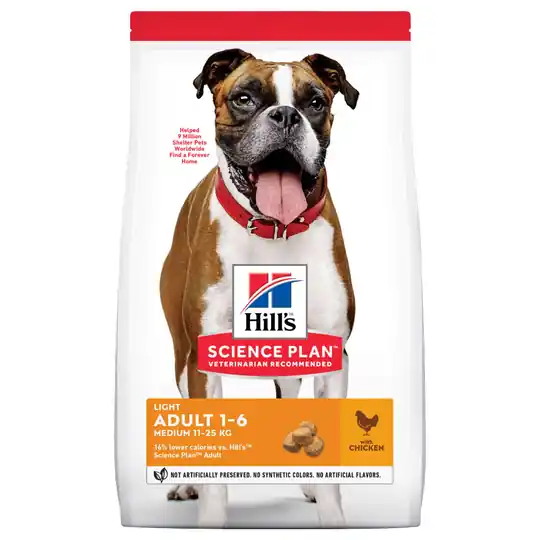 Endast denna vecka Ekonomipack 2 x Hill‘s Science Plan hundfoder - Adult Light Medium Chicken (2 x 14 kg)