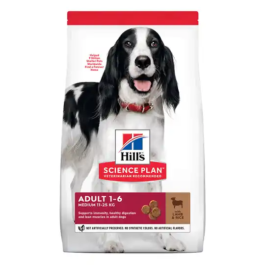 Ekonomipack 2 x Hill‘s Science Plan hundfoder - Adult Medium Lamb & Rice (2 x 14 kg) Trygg betalning
