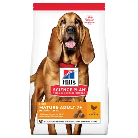 Ekonomipack 2 x Hill‘s Science Plan hundfoder - Mature Adult Light Medium Chicken (2 x 14 kg) Populärt val