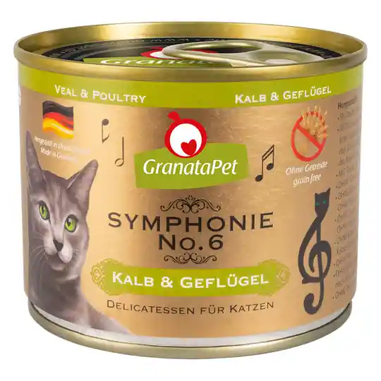 Endast denna vecka Ekonomipack 24 x 200 g GranataPet Symphonie - Kalv & fågel