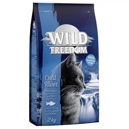 Sänkt pris Ekonomipack 3 x 2 kg Wild Freedom torrfoder - Cold River - Salmon