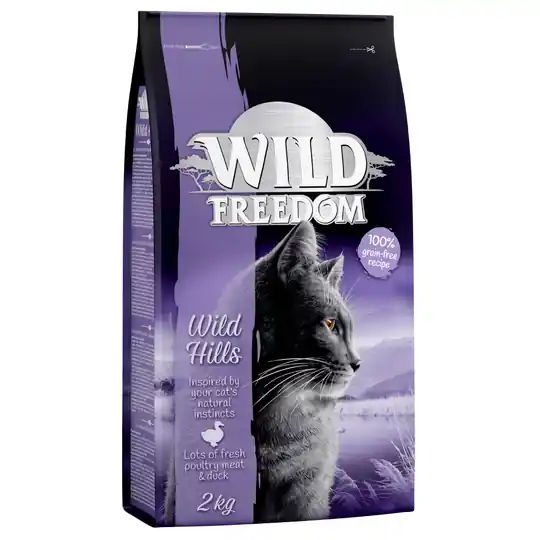 Lågt pris Ekonomipack 3 x 2 kg Wild Freedom torrfoder - Wild Hills - Duck