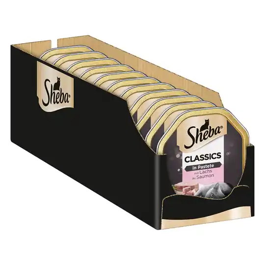 Ekonomipack 44 x 85 g Sheba portionsform - Classics Paté Lax prisnedsättning
