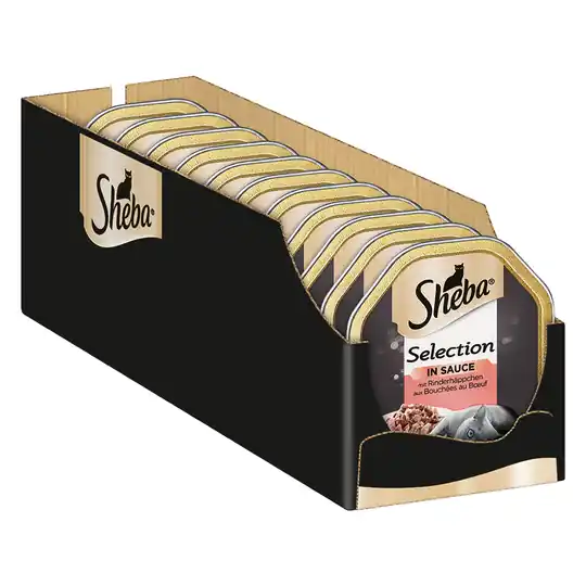 Ekonomipack 44 x 85 g Sheba portionsform - Nötbitar i sås Billigare