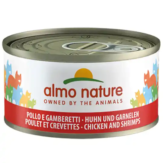 Ekonomipack Almo Nature 48 x 70 g - Kyckling & räkor Rabatt