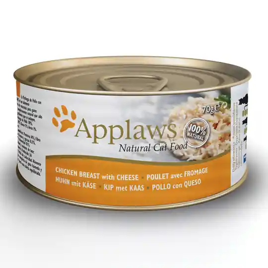 Ekonomipack Applaws kattmat i buljong 24 x 70 g - Kycklingbröst & ost Extra rabatt