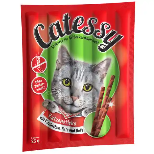 Outlet Ekonomipack Catessy Sticks 50 x 5 g - Kanin, kalkon & jäst