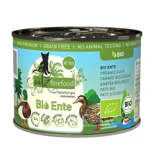 Ekonomipack catz finefood Bio 24 x 200 g - No. 505 Ekologisk anka Nyhet