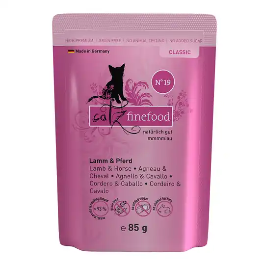 Ekonomipack catz finefood i portionspåse 16 x 85 g - Lamm & häst Kampanjpris