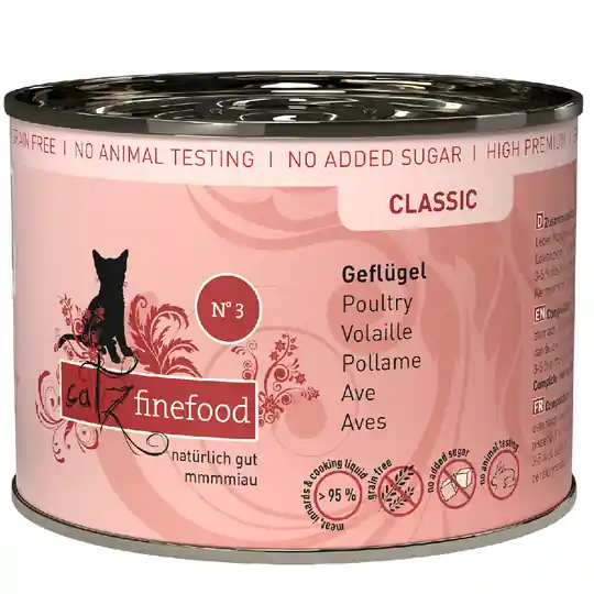 Ekonomipack catz finefood på burk 12 x 200 g - Blandpack Kyckling & tonfisk + Fågel Beställ idag